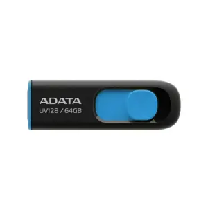 فلش A-DATA UV128 64G USB3.2(رنگ آبی مشکی)