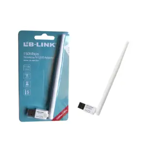 کارت شبکه بیسیم USB برند LB-LINK مدل WN155A آنتن دار سرعت 150MB