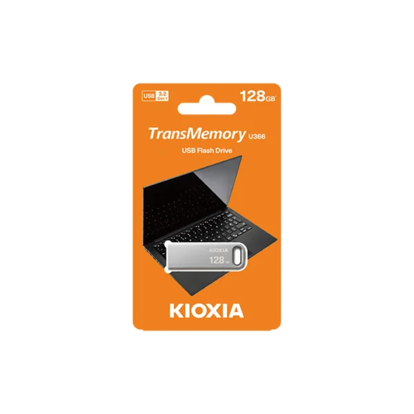 فلش USB 3.2 128G مدل U366 برند KIOXIA کیوکسیا بدنه فلزی گارانتی 5 سال ماتریکس