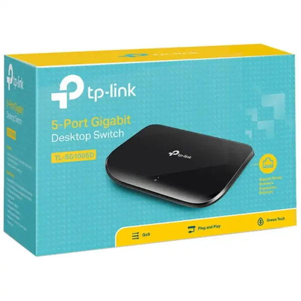 سوییچ شبکه 5 پورت TL-SG1005D برند تی پی لینک TP-LINK سرعت 1000 گارانتی پارس ارتباط