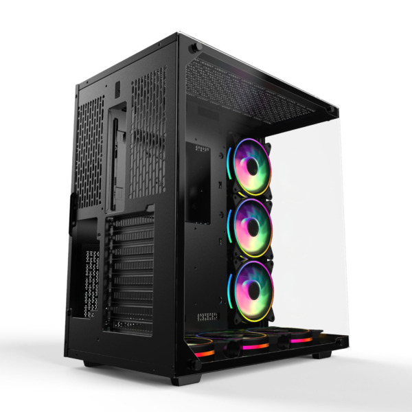 قاب کیس مدل GC4492 برند تسکو TSCO  درب شیشه ای+پاور پایین+ مشکی