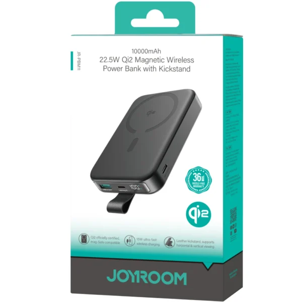 پاور بانک مدل PBM11 برند JOYROOM خاکستری - شارژ بیسیم - MAH10000  - 22.5W - 20W