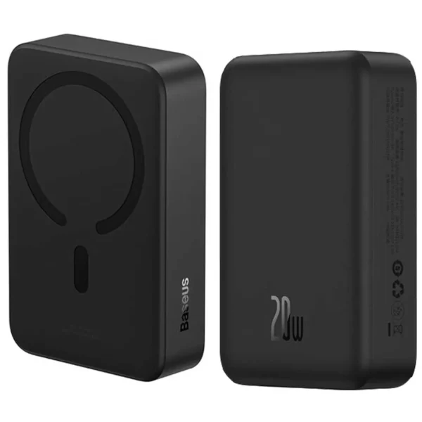 پاور بانک مدل PPCXM20 برند BASEUS بیسوس  مشکی - شارژ بیسیم - MAH20000