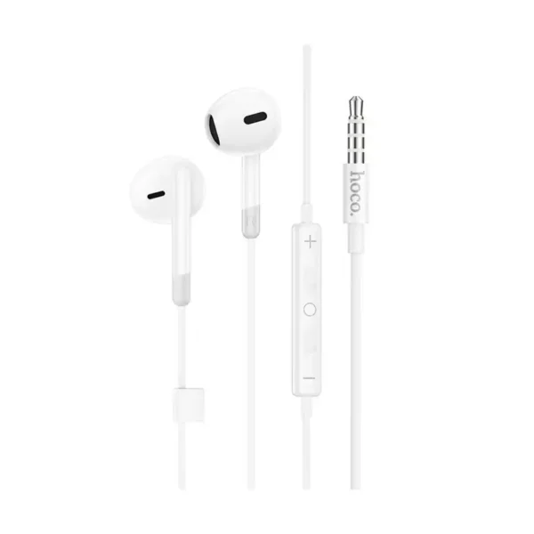 هندز فری سیم دار AUX مدل M109 برند HOCO هوکو  سفید - گارانتی