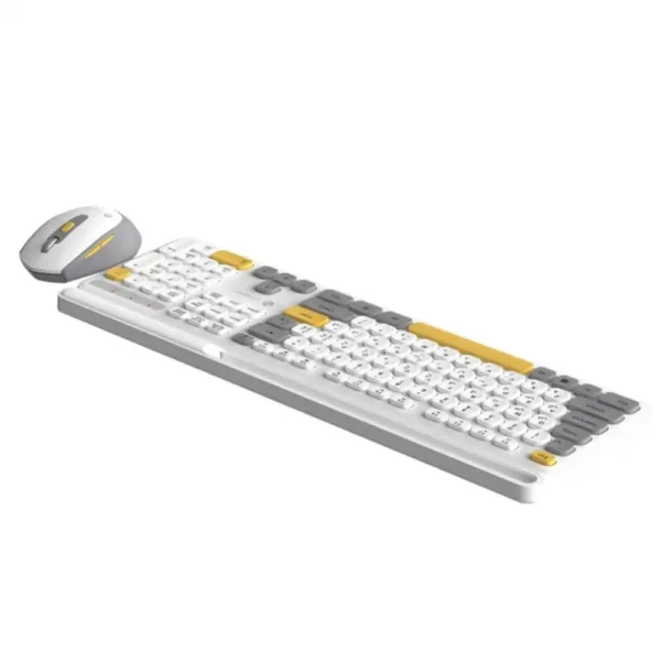 کیبورد و موس بیسیم مدل KM336W برند LOGIKEY لاجی کی سفید خاکستری - گارانتی الماس رایان ایرانیان