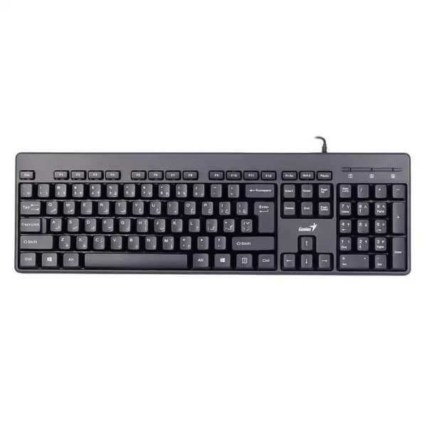 کیبورد تک سیم دار مدل KB116 برند GENIUS جنیوس  مشکی - گارانتی متم اف