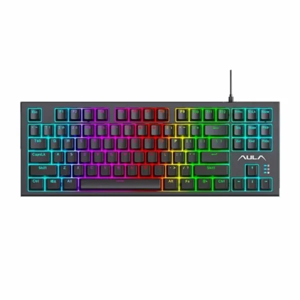 کیبورد سیم دار گیمینگ مدل F3032 برند AULA آئولا مکانیکال - RGB - مشکی - گارانتی انزو سرویس 12 ماه