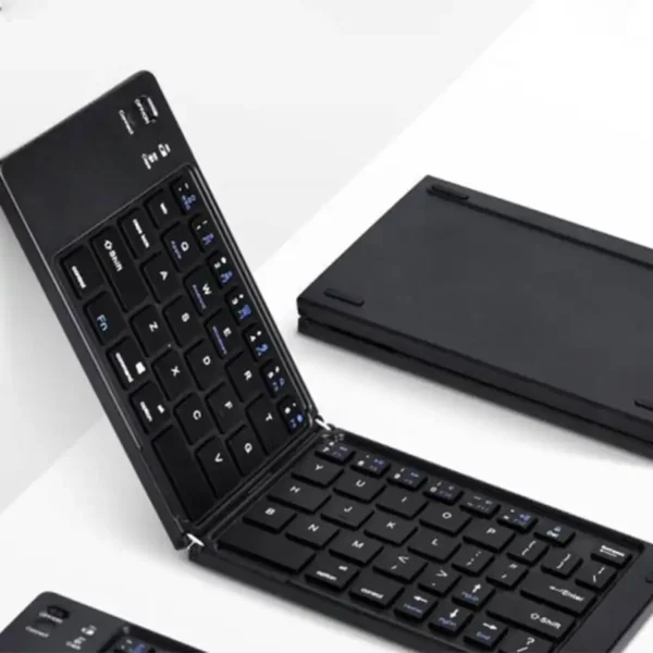 کیبورد تاشو بیسیم مدل 64017 برند COTECI کوتسی مشکی - BT V5.0 - PLAY TIME 40H