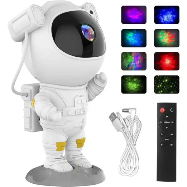 چراغ خواب طرح فضانورد مدل CF1 برند XO  سفید - ریموت کنترل - TIME OFF