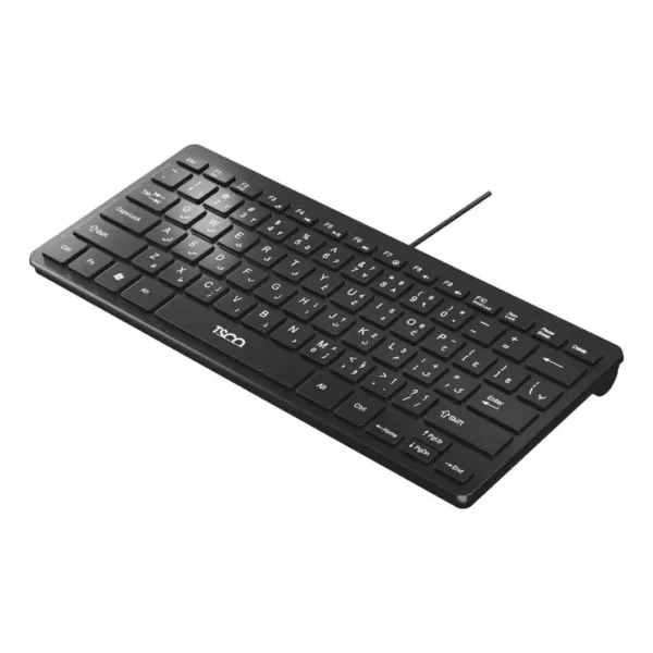 کیبورد سیم دار تک مینی مدل TK8044 برند TSCO تسکو  مشکی - گارانتی توسن سیستم