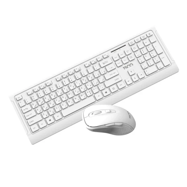 کیبورد و موس بیسیم مدل TKM7023 برند TSCO تسکو  سفید - گارانتی توسن سیستم