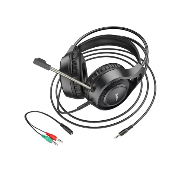 هدست سیم دار گیمینگ مدل W106 برند HOCO هوکو  مشکی - گارانتی