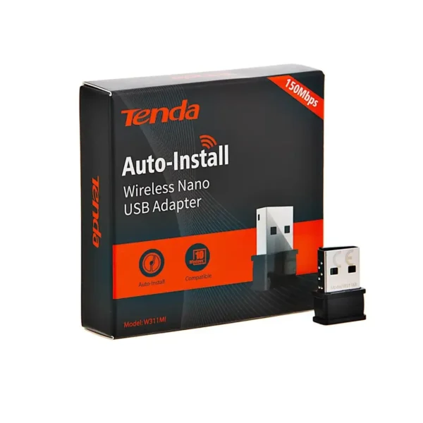 کارت شبکه بیسیم USB مدل W311MI برند تندا TENDA سرعت 300 گارانتی 3 سال آسان پیشرو