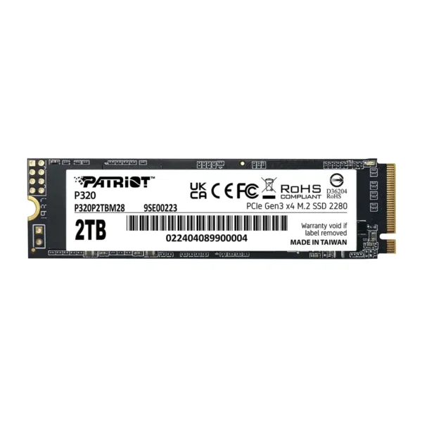 هارد SSD-M.2  مدل P320 برند PATRIOT اینترنال - 256GB - گارانتی الماس