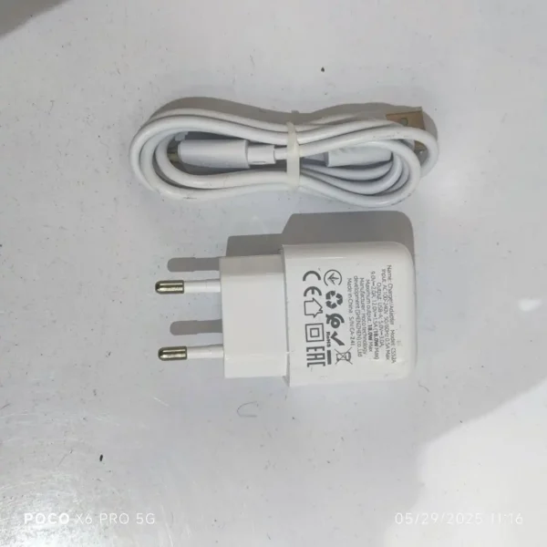 شارژر USB مدل CS52A برند HOCO هوکو با کابل - سفید - 18W - گارانتی
