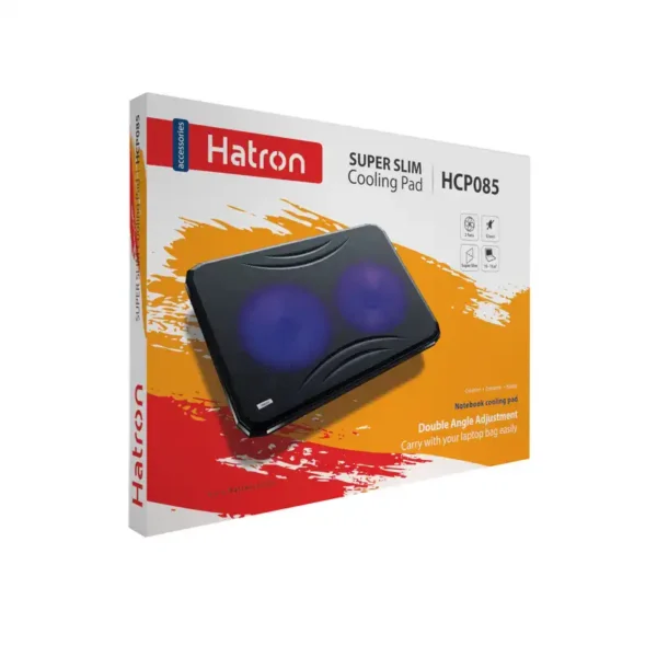 کول پد مدل 085 برند HATRON هترون-مناسب 16 تا 17 اینچ- مشکی - دوفن - گارانتی فورتیم