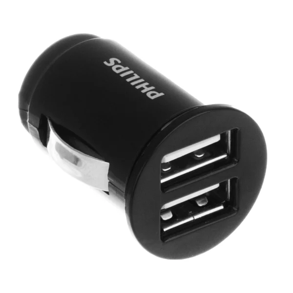 شارژر فندکی مدل DLP2554 برند فیلیپس PHILIPS PORT*2-15W