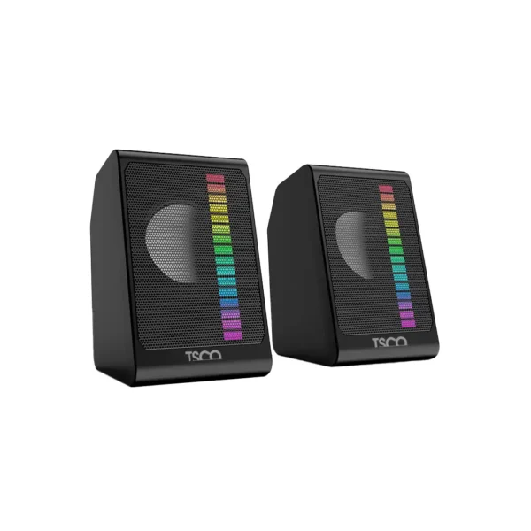 اسپیکر  دوتکه مدل TS2057 برند TSCO تسکو مشکی - RGB - گارانتی توسن سیستم