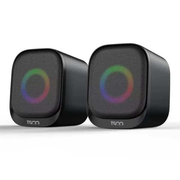 اسپیکر دوتکه مدل TS2073 برند TSCO تسکو  مشکی - RGB - گارانتی توسن سیستم