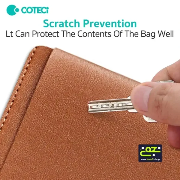 کاور چرمی مدل 17007 برند COTTECI کوتسی نارنجی - 13 الی 14 اینچ