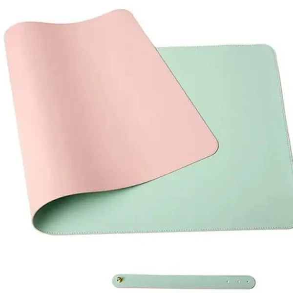 پد موس دوطرفه چرمی مدل 85003 برند COTTECI کوتسی سبز و صورتی - لارج