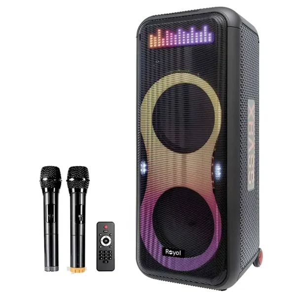 اسپیکر پارتی باکس مدل RSP-1015 برند ROYAL رویال مشکی - میکروفون - گارانتی مهام