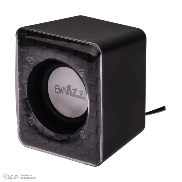 اسپیکر دوتکه مدل SWE-1035 برند SWIZZ سویز مشکی - اتصال USB