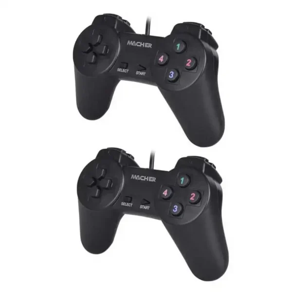 دسته بازی دوبل ساده مدل MR-56 برند MACHER مچر مشکی