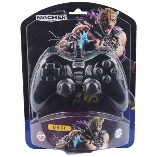 دسته بازی تک شوک دار فانتزی مدل MR-51 برند MACHER مچر مشکی