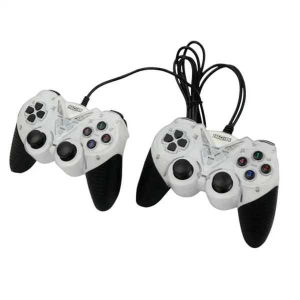 دسته بازی دوبل شوک دار فانتزی مدل MR-62 برند MACHER مچر سفید