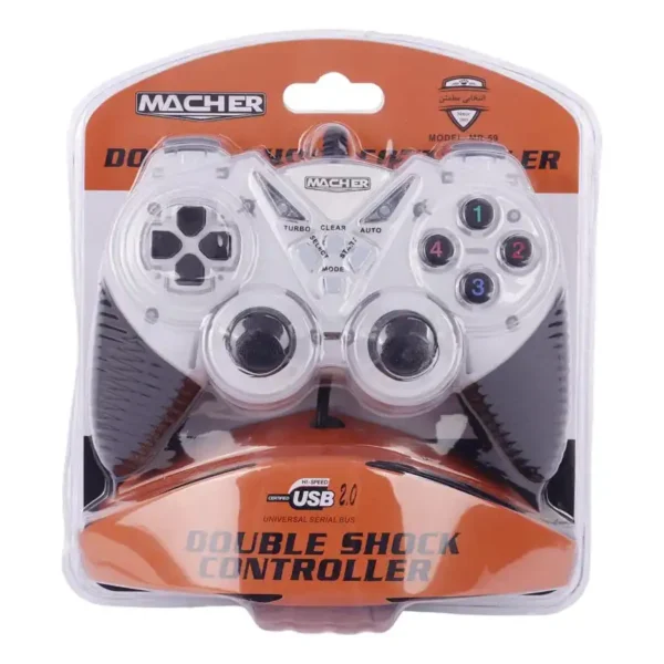 دسته بازی تک شوک دار فانتزی مدل MR-59 برند MACHER مچر  سفید