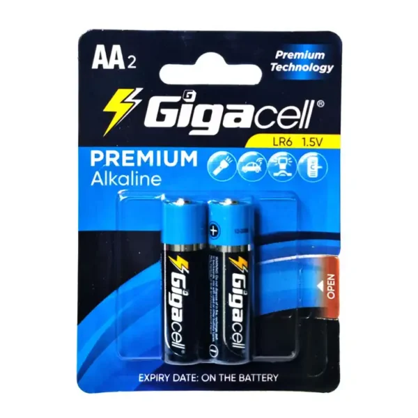 باتری قلم AA2 برند GIGACEL گیگاسل الکالاین - دوتایی
