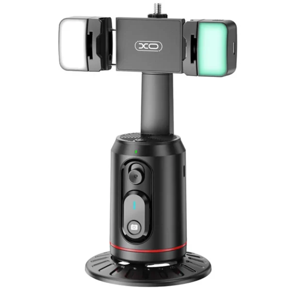 نگهدارنده موبایل رومیزی مدل SS16 برند XO  دنبال کننده - مشکی - چراغ دار