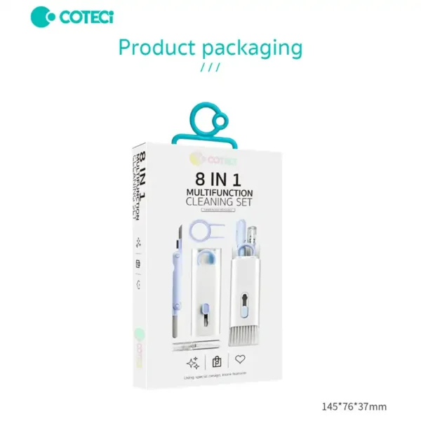 تمیز کننده کیبورد و ایرپاد مدل 75002 برند COTECI کوتسی 8 کاره - سفید