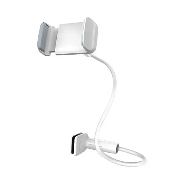 نگهدارنده موبایل رومیزی گیره ای مدل H23 برند BOROFONE بوروفون سفید - چرخش 360 درجه - گارانتی