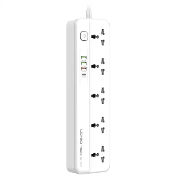 چند راهی برق مدل SC5415 برند LDNIO الدینیو متراژ 2 - سفید - 20W