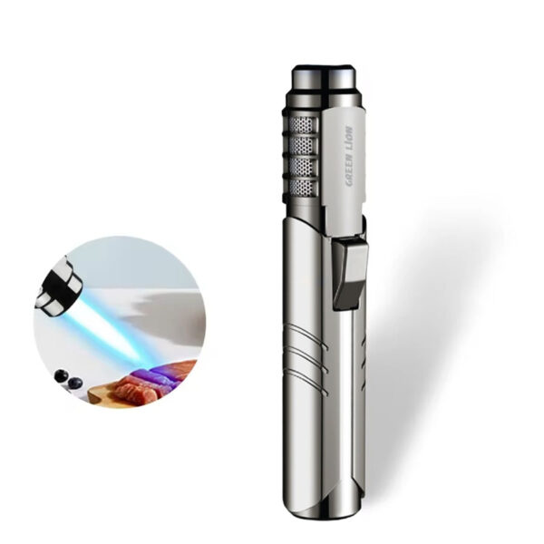 فندک اتمی گازی مدل GTL-50 برند GREEN LION گرین لاین  نقره ای - 1300 درجه فارنهایت -