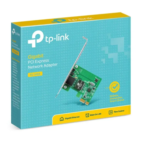 کارت شبکه اینترنال PCI-EX مدل TG-3468 برند TP-LINK تی پی لینک گارانتی متم اف Gigabit