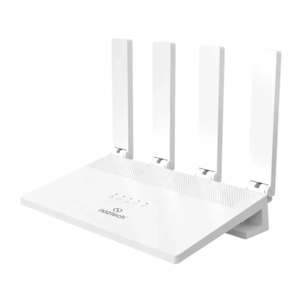 مودم سیم کارتی ثابت مدل NZT-77UX400 برند NAZTECH سفید - WI-FI6 - گارانتی هایپرسل