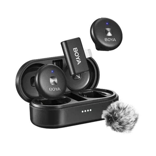 میکروفون MIC مدل OMIC-D-B برند BOYA بویا  2 کاربره - LIGHTNING - مشکی - گارانتی ایران بویا