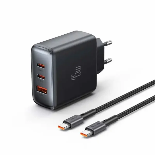 شارژر مدل CH-4861 برند MCDODO مکدودو  45W - مشکی - 3 پورت - همراه کابل