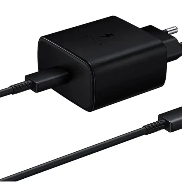 شارژر اورجینال  برند SAMSUNG سامسونگ  مشکی - همراه کابل - 45W - گارانتی LMR