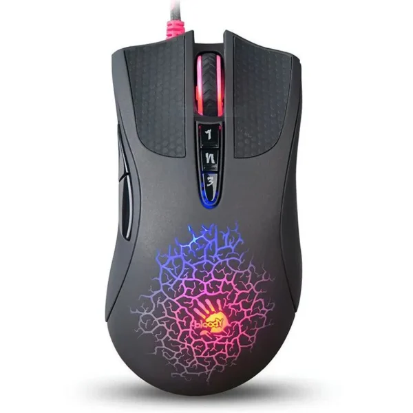 موس سیم دار گیمینگ مدل A90 برند A4TECH ایفورتک مشکی - RGB - گارانتی نوترونیک