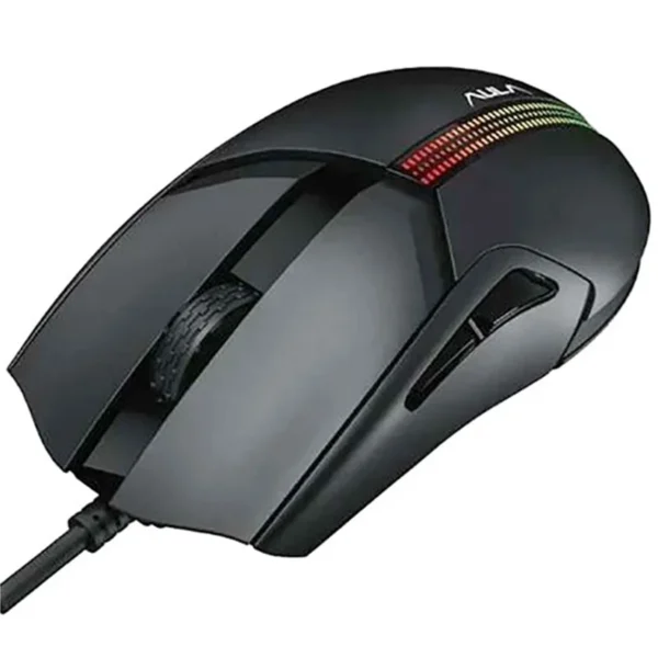 موس سیم دار گیمینگ مدل F813 PRO برند AULA آئولا  12400DPI - مشکی - گارانتی انزو سرویس 12 ماه