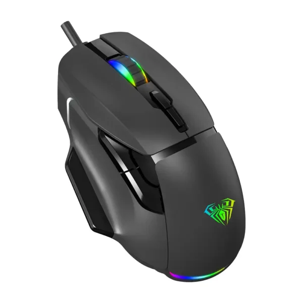 موس سیم دار گیمینگ مدل F815 برند AULA آئولا  مشکی - RGB - گارانتی انزو سرویس 12 ماه