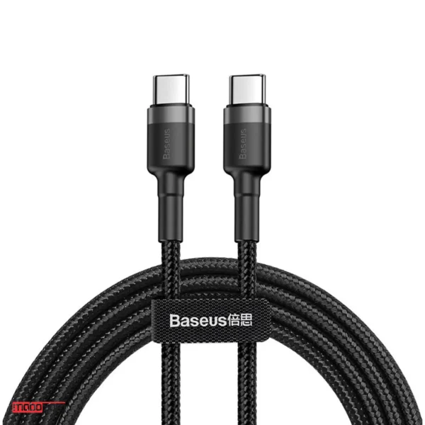 کابل شارژ TYPE C TO TYPE C مدل CATKLF-HG1 برند BASEUS بیسوس متراژ 2 - کنفی - 60W