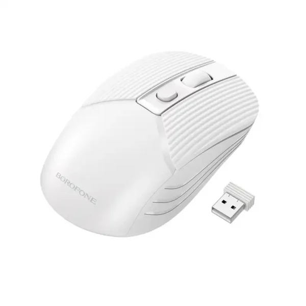 موس بیسیم مدل BG05 برند BOROFONE بوروفون سفید
