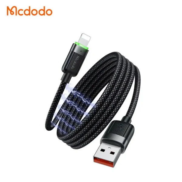 کابل شارژ  USB TO LITGHNING مدل 6000 برند MCDODO مکدودو  کنفی - متراژ 1.2 - گارانتی امپراطور