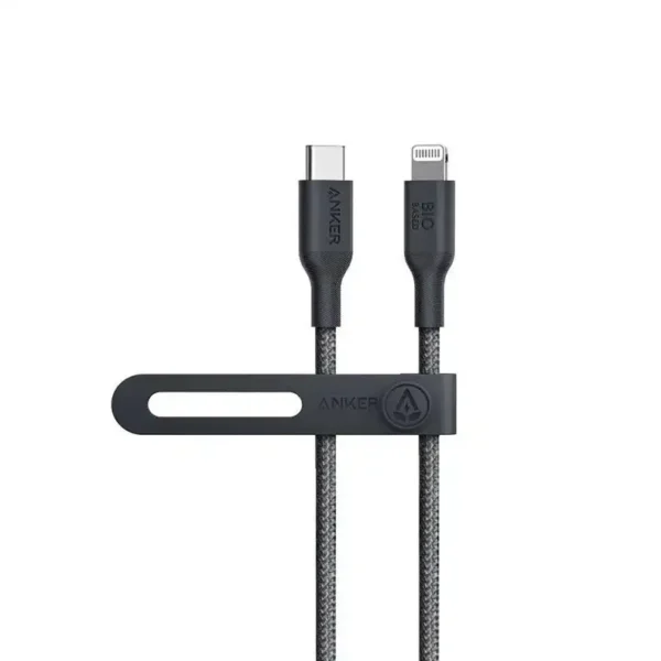 کابل شارژ TYPE C TO LIGHTNING مدل A80B5H11 برند ANKER انکر  متراژ 90 سانت - مشکی - گارانتی ایستا