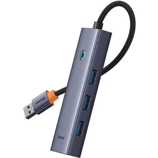 هاب USB مدل OH108 برند BASEUS بیسوس هاب 4 پورت - گارانتی آونگ